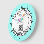 QR-Code-Info-Text und Logo-Werbetexte Große Wanduhr (Winkel)