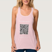 QR-Code-Info und benutzerdefinierter Text Moderner Tank Top (Vorderseite)