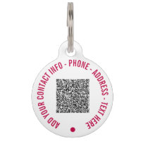 QR-Code-Info und Text-Name PID-Tag Farbe auswählen
