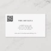 QR CODE - Informationen zur modernen Hochzeitswebs Begleitkarte (Vorderseite)