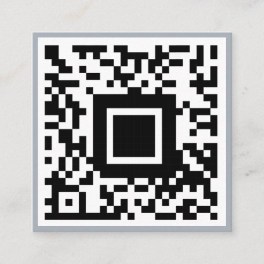 QR Code Initial Minimal Monogram Corporate Quadratische Visitenkarte (Vorderseite)