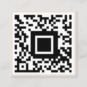QR-Code Initial Minimal-Monogramm Schwarz und Elfe Quadratische Visitenkarte