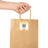 QR-Code Instagram für weißes Gold Quadratischer Aufkleber