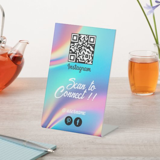 Qr Code Instagramm Sockelschild (In SItu)