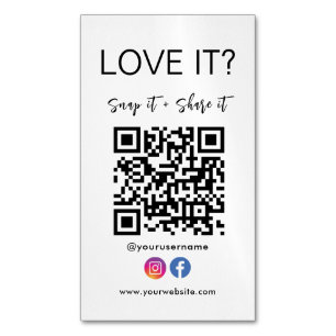 QR-Code-Instagramm speichern und freigeben Magnetische Visitenkarte