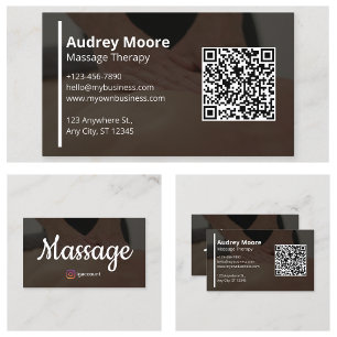 QR-Code-Integration der Massagetherapie Visitenkarte
