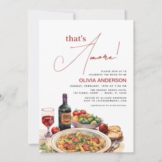 QR Code Italienisch Das ist schon wieder! Brautpar Einladung (Vorderseite)