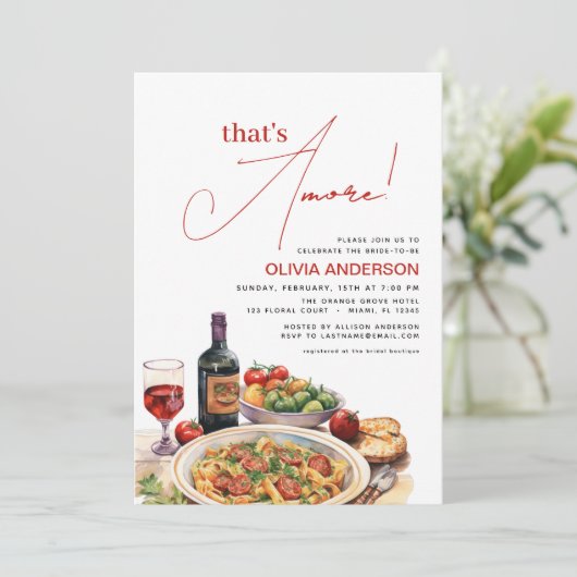 QR Code Italienisch Das ist schon wieder! Brautpar Einladung (Stehend Vorderseite)