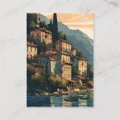 qr code Italy Lake Como Hochzeit in Urlaubsort Begleitkarte (Rückseite)