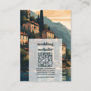 qr code Italy Lake Como Hochzeit in Urlaubsort Begleitkarte