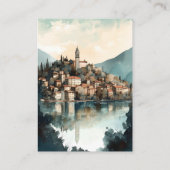 qr code Italy Lake Como Hochzeit in Urlaubsort Begleitkarte (Rückseite)