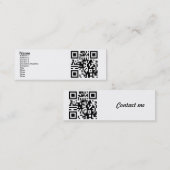 QR Code - Ja, ich bin Single! Mini Visitenkarte (Vorne/Hinten)