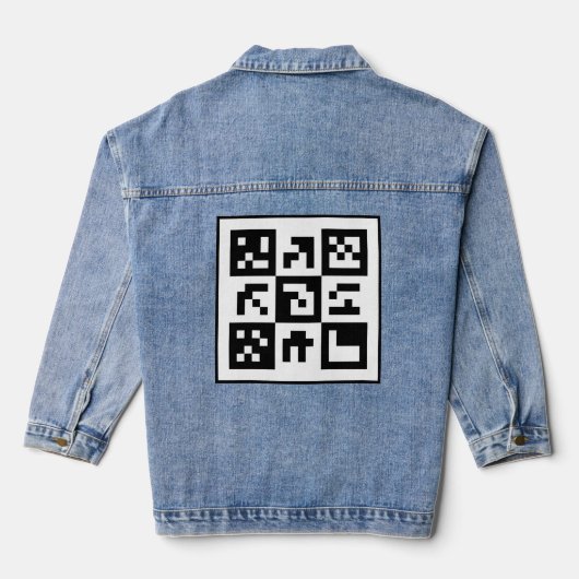 qr Code Jeansjacke (Rückseite)