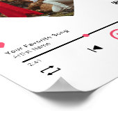 QR-Code Jedes Song Custom Couple Anniversary-Foto Poster (Ecke)