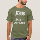 QR-Code Jesus - Angstvernichter Furchtfreiheit T-Shirt (Vorderseite)