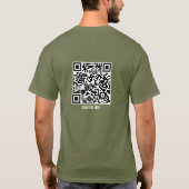 QR-Code Jesus Auslöser Befreier Christlich T-Shirt (Rückseite)