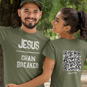 QR-Code Jesus - Kettenbrecher Neues Leben Christli T-Shirt