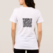 QR Code Jesus Saves Us Red Heart Scriptures Tri-Blend Shirt (Rückseite)