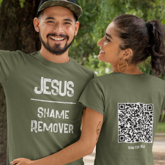 QR Code Jesus Shame Remover Hope Christian T-Shirt