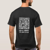 QR-Code Jesus Weissagungs-Erfüller - Schwarzes Chr T-Shirt (Rückseite)