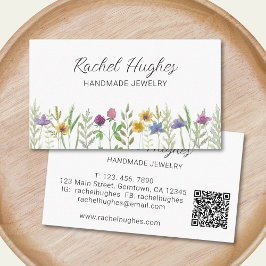 QR Code Jeweler Floral Visitenkarte