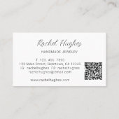 QR Code Jeweler Floral Visitenkarte (Rückseite)