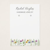 QR Code Jewelry Floral Earrings Display Card (Vorderseite)