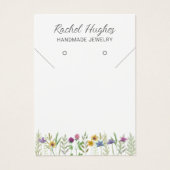 QR Code Jewelry Floral Necklace Display Card (Vorderseite)