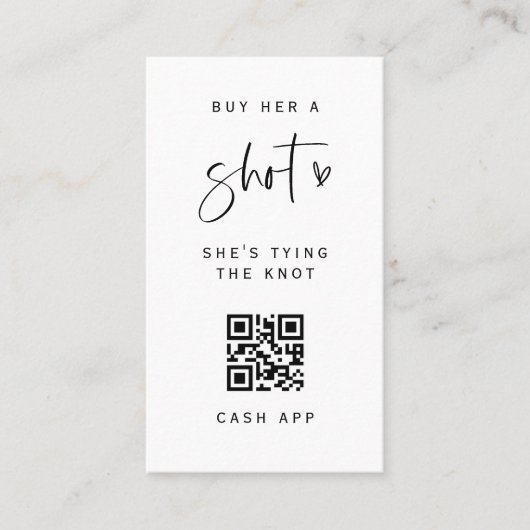 QR Code Junggeselinnen-Abschied Drink Scan Card E1 Visitenkarte (Vorderseite)