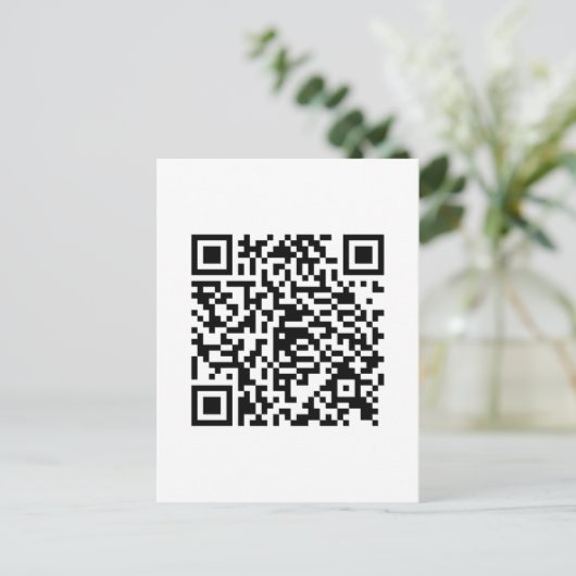 QR Code Junkie Style Postkarte (Stehend Vorderseite)