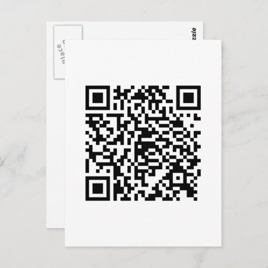 QR Code Junkie Style Postkarte (Vorne/Hinten)