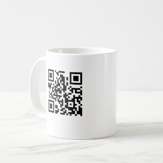 QR Code-Kaffee-Tasse Kaffeetasse (Vorderseite Links)