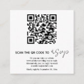 QR-Code Kalligrafie UAWG Hochzeit Begleitkarte (Vorderseite)