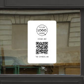 QR-Code-Karo | Kontaktlose Firmenlogos Fensteraufkleber