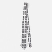 QR Code Karo Muster Krawatte (Vorderseite)