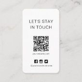 QR-Code-Karte für einfache Schwarz-Weiß-Medien Visitenkarte (Vorderseite)