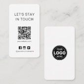 QR-Code-Karte für einfache Schwarz-Weiß-Medien Visitenkarte (Vorne/Hinten)