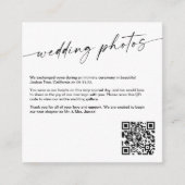 QR-Code-Karte für Hochzeiten-Fotos Begleitkarte (Vorderseite)