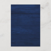 QR-Code-Karte für Navy Blue Wedding Begleitkarte (Rückseite)