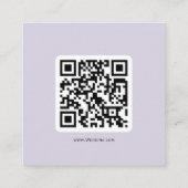 QR-Code-Karte für rustikalen Lavendel Begleitkarte (Rückseite)
