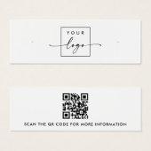 QR-Code-Karte mit weißem Ohrring (Vorne & Hinten)