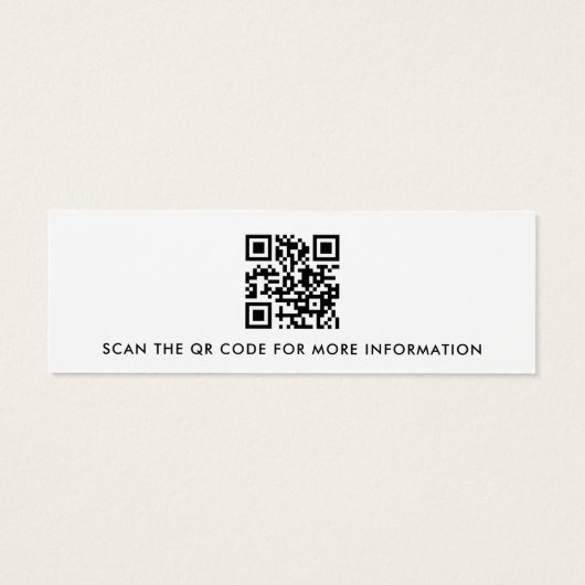 QR-Code-Karte mit weißem Ohrring (Rückseite)
