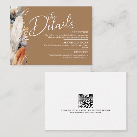 QR-Code-Karte Mitteilungskarte (Vorne/Hinten)