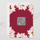 QR Code Kinderdusche Einladung mit Lilly-Blume (Rückseite)