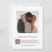 QR-Code | Kirschblüten Rosa Weiße Hochzeit Einladung (Rückseite)