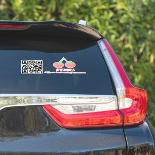 QR-Code-Kirschen Firmenname Auto-Aufkleber Aufkleber