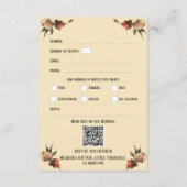 QR Code Kissing Skelette UAWG Gothic Wedding Begleitkarte (Rückseite)