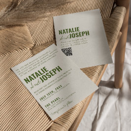 QR Code Klasse Bright Traditionelle farbige Hochze Einladung