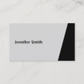 Qr Code Klasse Gray Moderner Künstler Visitenkarte (Vorderseite)