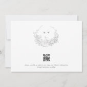 QR-Code - Klassische Eleganz eines FOTOS | Subtile Save The Date (Rückseite)